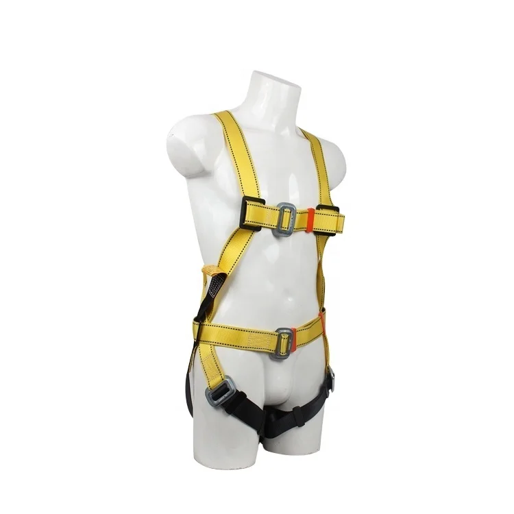 Full Body Safety Harness Used in Combination with Double Safety Lanyard