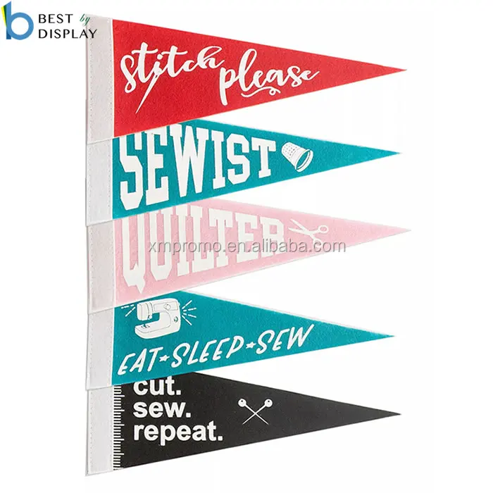 Factory Custom School College Triangle Felt Pennant Flag