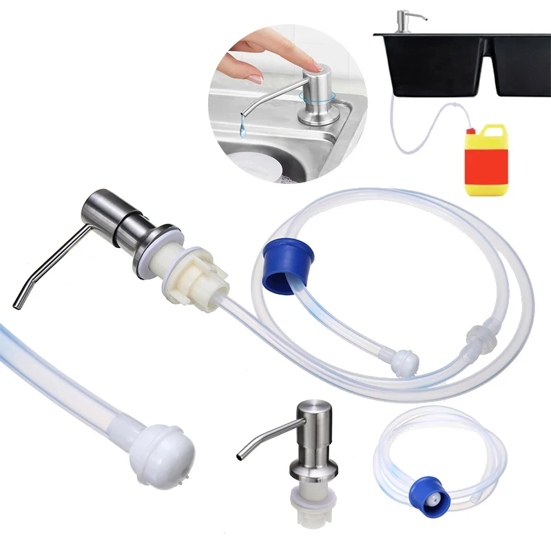 Wholesale Kitchen Sink Liquid Soap Dispenser 304 Soap Press Bottle with Extension Tube Check Valve