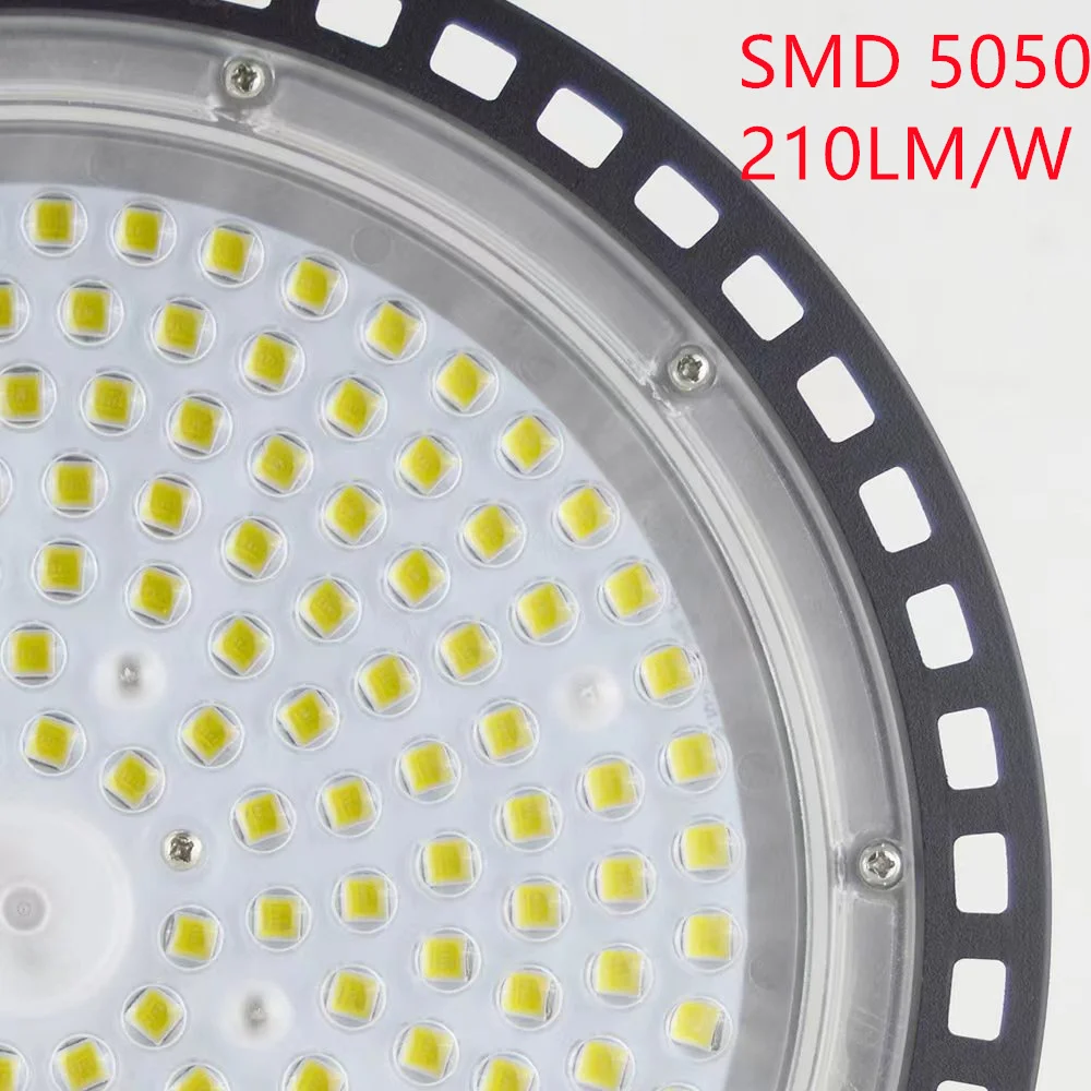 New Design 210Lm/W Waterproof High Bay Lamp Indoor Commersial Warehouse Workshop 100W 150W 200W Industrial Ufo Led Highbay Light