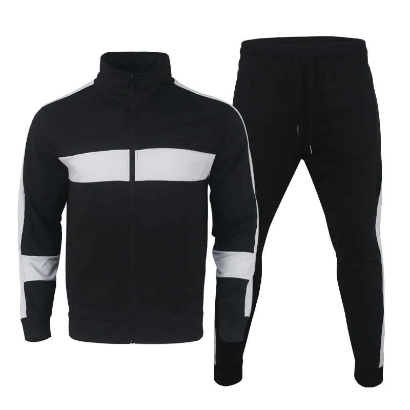 Wholesale Mens Sweat Suits Zips 2 Pieces Jacket Set Jogging Suit Track Suit Custom Logo Jacket Tracksuits For Men
