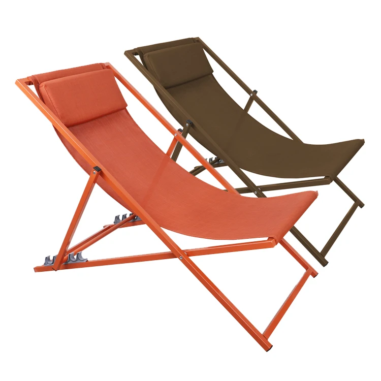 K&B high quality wholesale outdoor custom portable adjustable height folding metal lounge beach chair