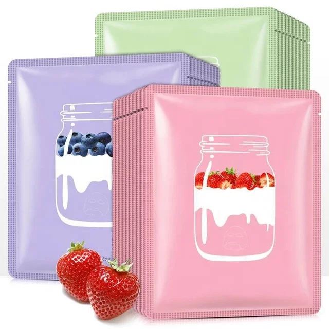 Private Label Fruit Face Mask Skin Care Organic Vitamin C Vegan Sheet Mask Whitening Moisturizing Plant Extract Facial Mask