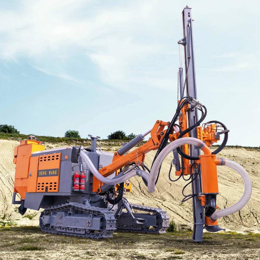 hengwang Crawler DTH integrated dth drilling rig Open Mountain blast hole drilling machine