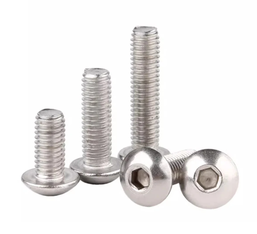 304 stainless steel half round head bolt round cup pan head round head hexagon screw M3M4M5M6M8M10