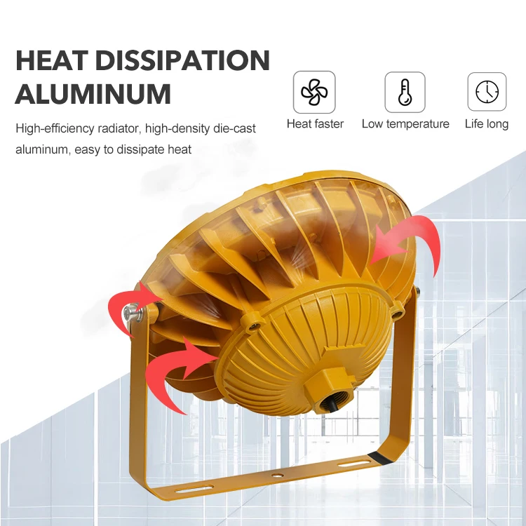 Professional Explosion Proof Lamps Ip65 Waterproof Die-cast Aluminum+PC 100w 150w 200w Led Explosion Proof Light