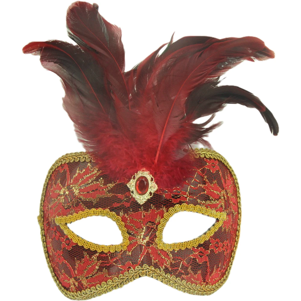Leather Feather Mask Masquerade Parties Halloween Parties Carnival Masks Dress Costume Lady Gifts Party Masks