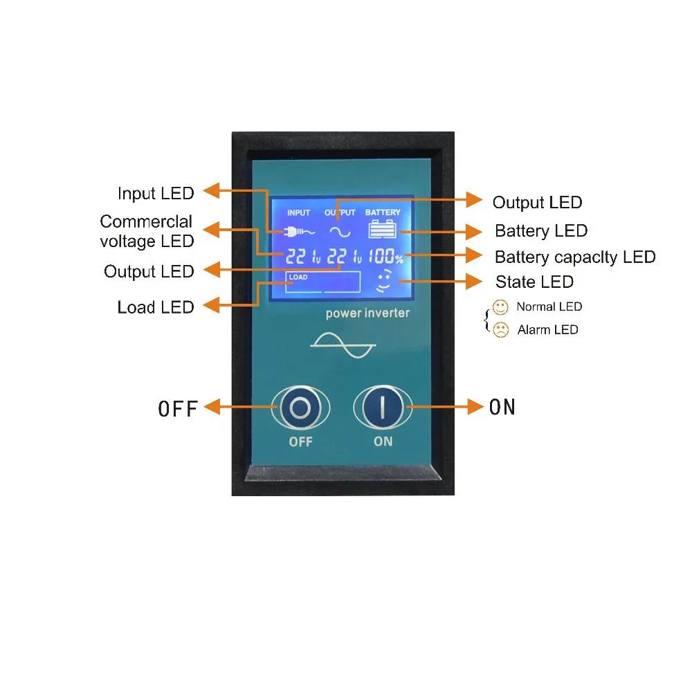 3KW digital solar supply home ups off grid solar hybrid inverter 24v 3000w