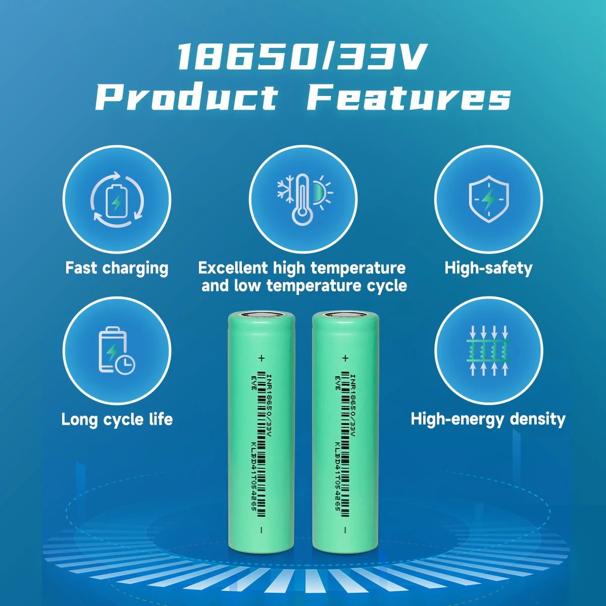 EVE 18650 battery rechargeable battery lithium cell li-ion bateria 3.6V 3200mah high capacity for small stereo