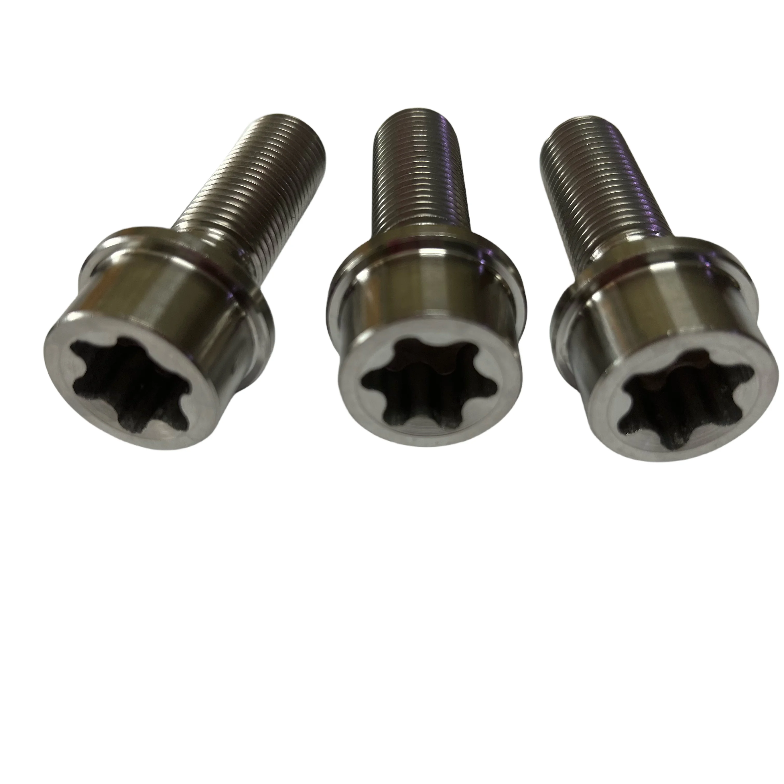 GR5 0M12automotive exhaust manifold stud processing, color blue titanium color automotive bolt nut gasket assembly