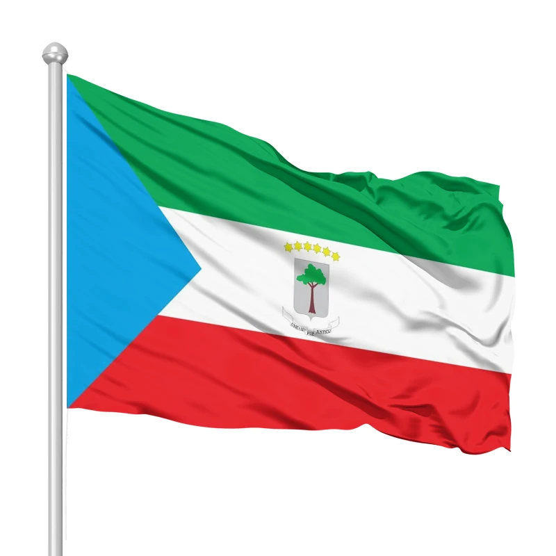 Equatorial Guinea flag anti-UV faded and durable applicable to indoors, outdoor, etc.