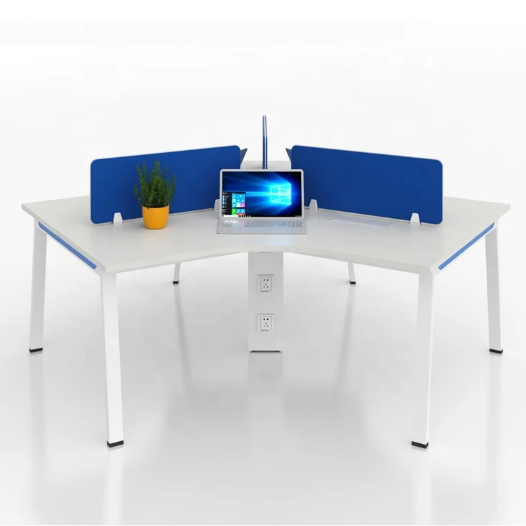 Guangzhou Factory Direct Supply Two People Sitting Opposite The Office Staff Desk Computer Office Desk