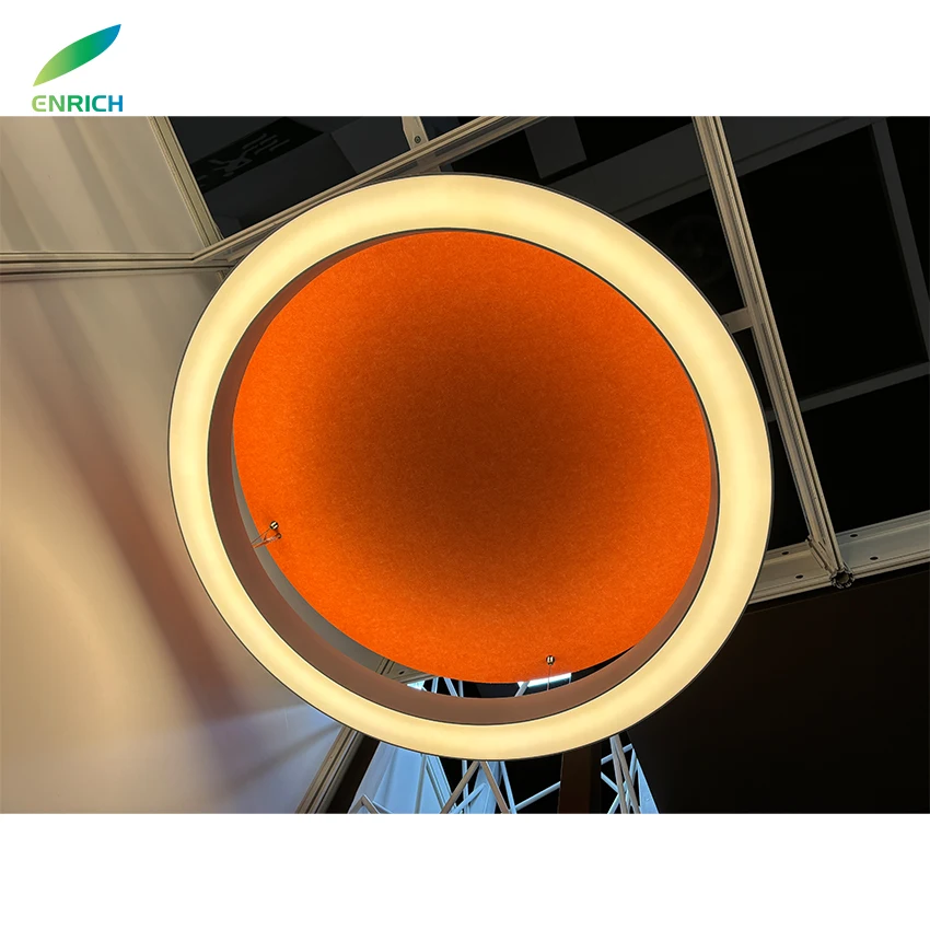 European Chandelier Hard Felt Fabric Ceiling Lamp Ring LED Pendant Light Non-Woven PET Felt Lamp 5 Years Warranty