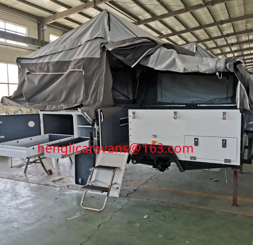 slide out kitchen independent suspension forward fold off road camper trailers