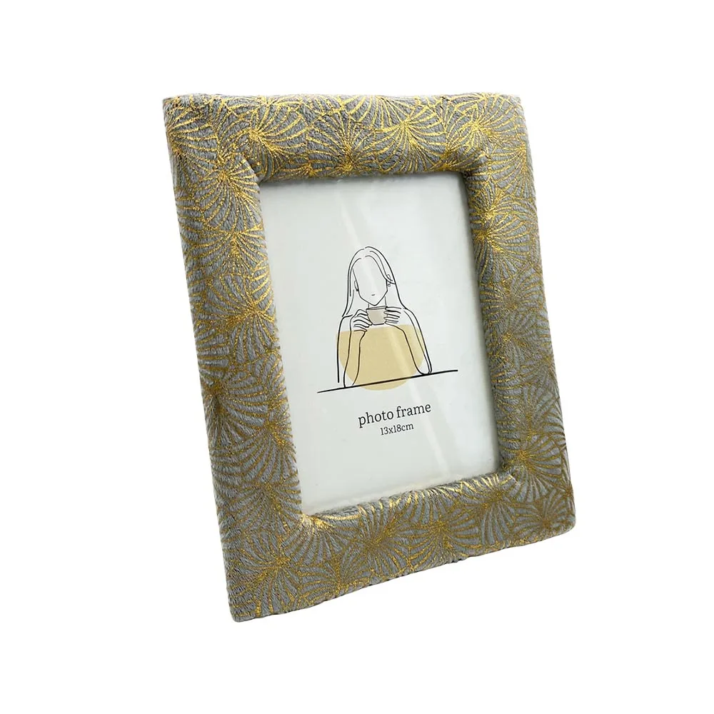 Wholesale Customized Wood Color Design Soft Fabric Velvet PU Wood Photo Picture Frame for Gift Tabletop Home Decorative