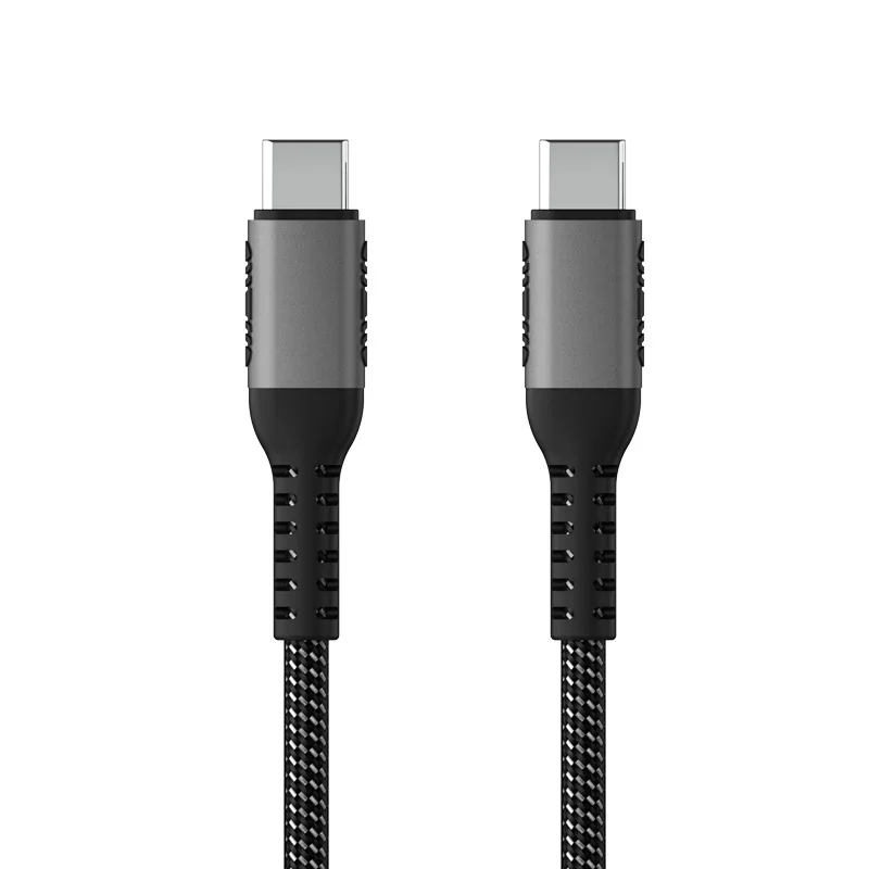 Nylon Braided USB2.0 Cellphone Type c Cable 5A C to C Cable 100W 50cm Short Type c 5a Cable