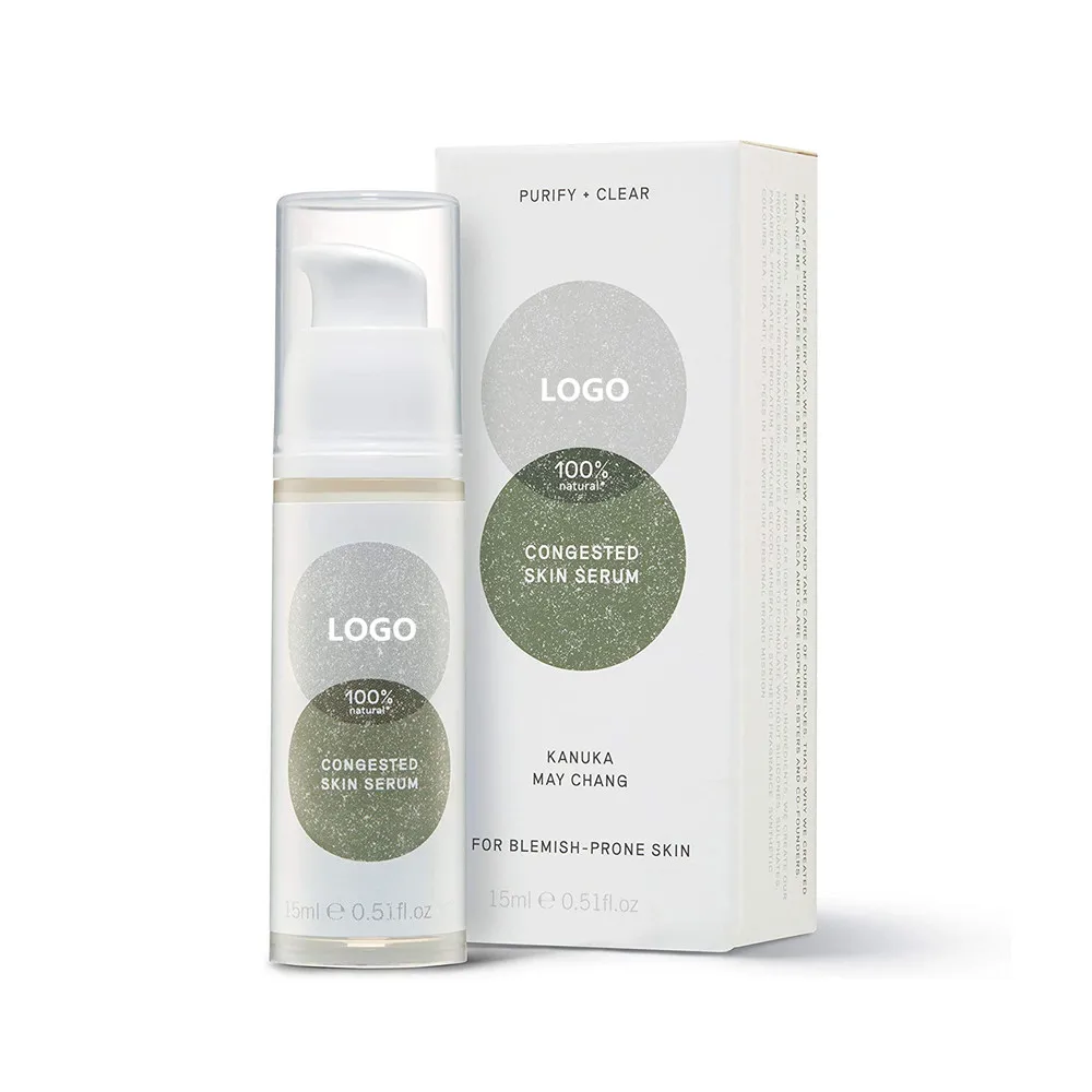 Private Label Skin Care Acne Spot Moringa Eucalyptus Reduce Redness Calm Inflamed Skin Serum