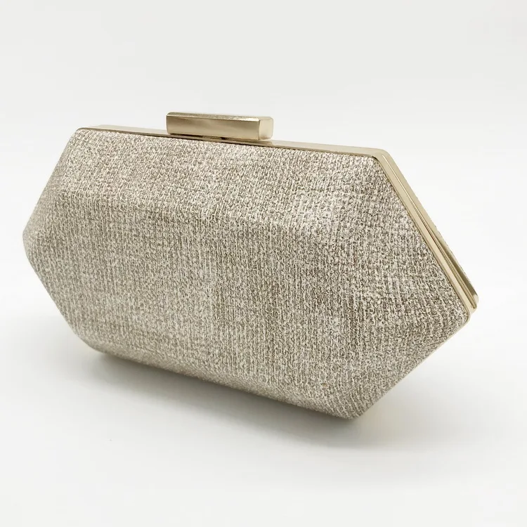 
Popular Bridal Proms Yellow Bags European New Style Women Evening Bags Metal Strap Purse Party PU Clutch Handbag For Wedding 