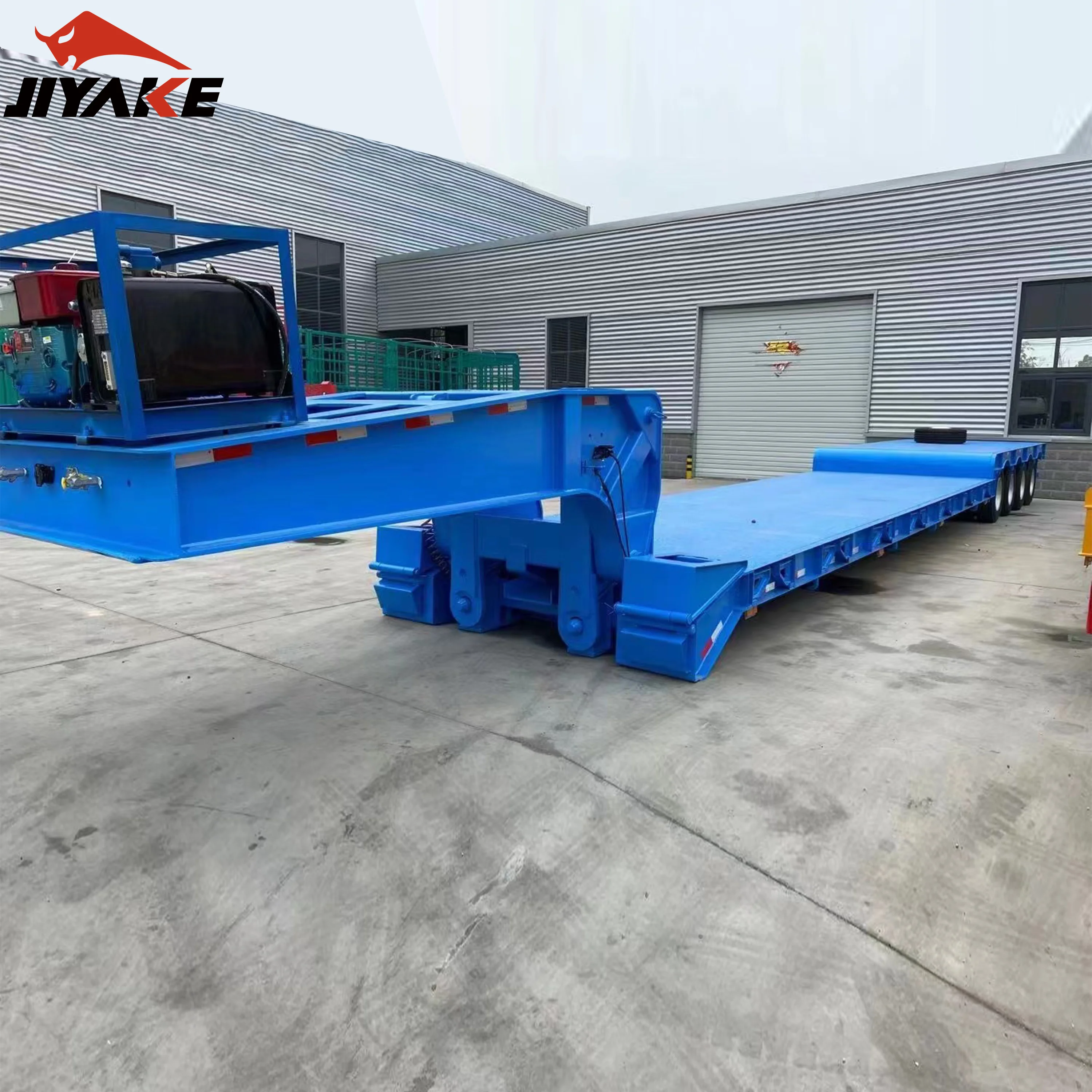 2/3/4/5 Axis Customized Lowbed Lowboy Low Bed Low Loader Modular Semi Trailer Heavy Duty for Machine Transport