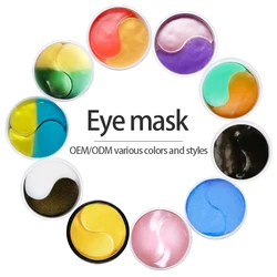Hot selling anti wrinkle firming skin care tightening eye patches crystal collagen eye mask green patches for eyes and lips