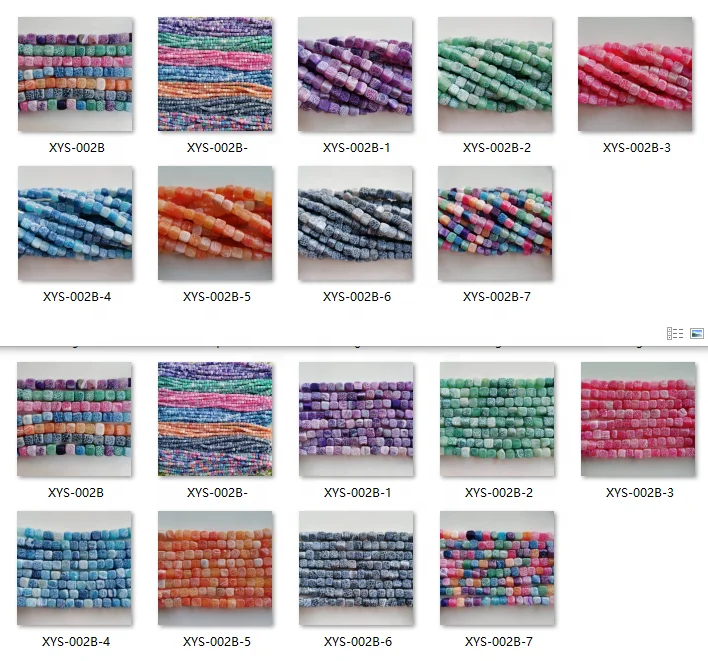 8mm Colorful Natural Matte Agate Stone Beads Square Gemstone Beads