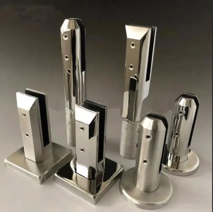 Glass Clips Square Glass Clamps Holder Adjustable Glass Mounting Brackets Flat Back for Railing Balustrade Staircase