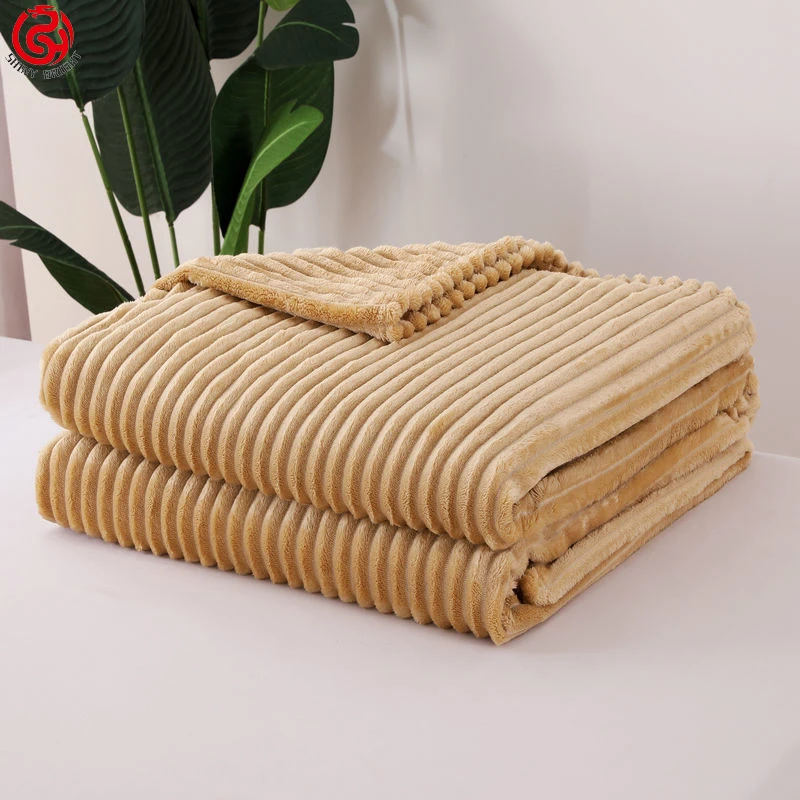 Oversize Super Soft Warm Thick Plush Throw Lightweight Cozy 100% Polyester Plush Blanket