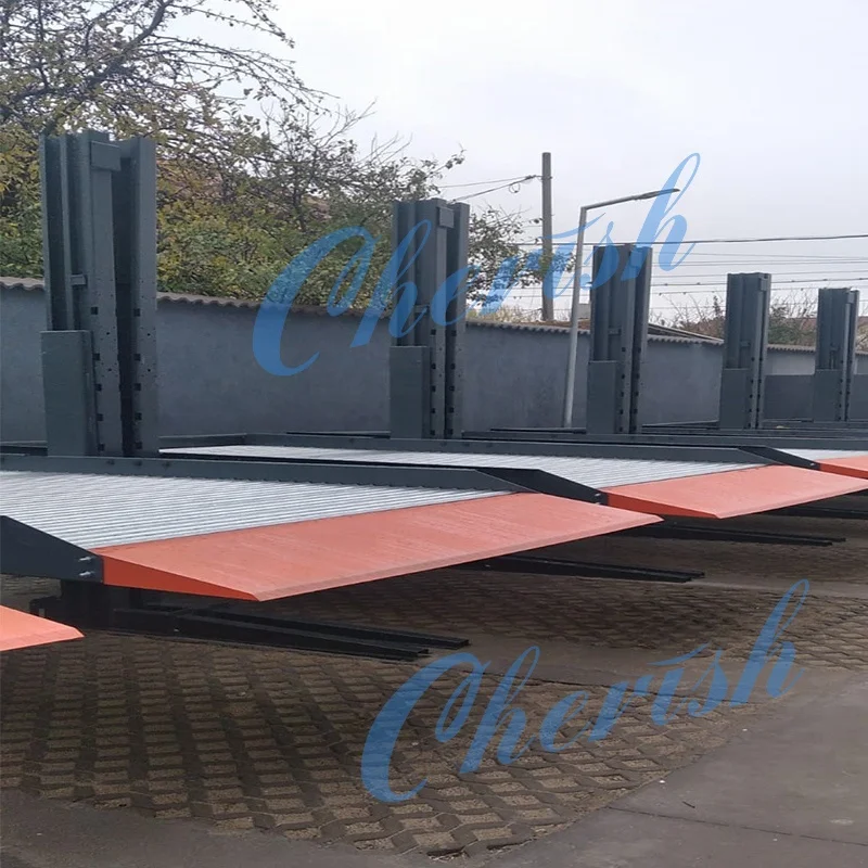 2 post hydraulic parking system double stacker vertical car parking lift