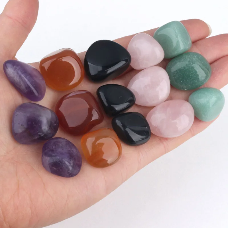 Wholesale Gemstones Top Selling White Rainbow Moonstone Tumble Stone Beautiful Super Quality