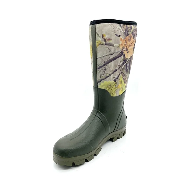 
Cheap and high quality top rated waterproof camouflage hunting boots winter insulated rubber boots 
