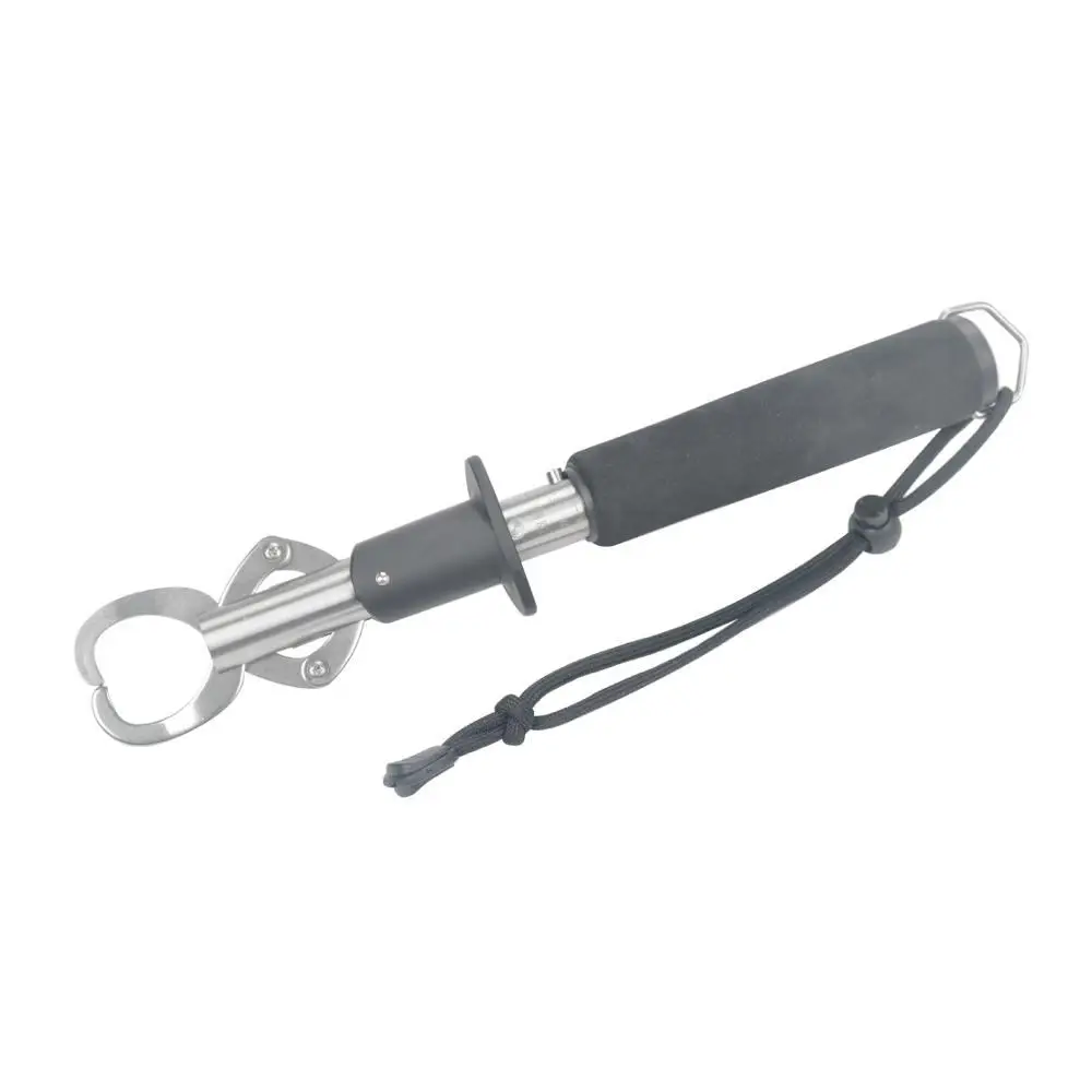 New arrival stainless steel fishing tackle fish catcher with 25kgs scale with soft eva handle