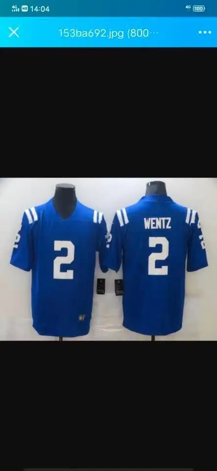 
Newest wholesale #2 Carson Wentz Indianapolis high quality sublimation football jersey 