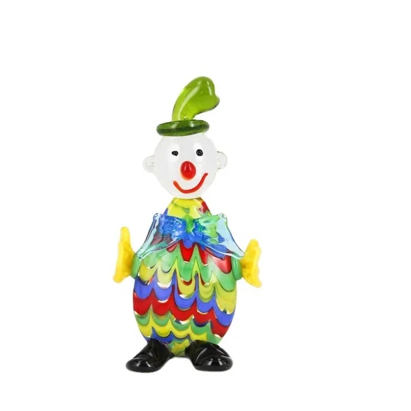 Murano glass lampwork crafts clowns figurine