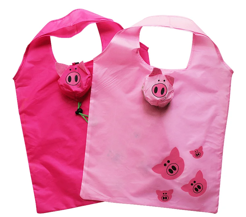 Eco-friendly Polyester custom logo Strawberry Shaped Fruit Folded polyester shopper bag