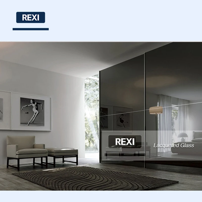 Factory Price 3mm-12mm black back painted glass panel wall