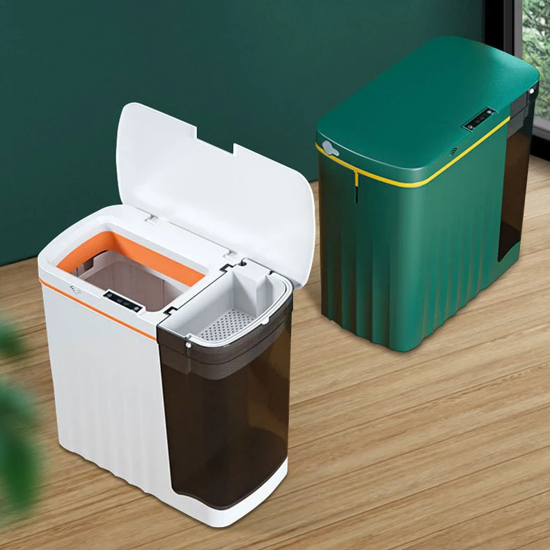 Intelligent Dry and Wet Separation Trash Can Automatic Sensor Dustbin Sensor Electric Waste Bin Induction Dustbin Smart Kitchen