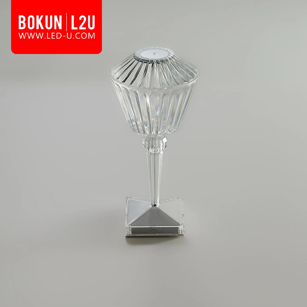 BOKUN Decoration Pool Charging Touch Wireless Cordless Table Night Lamp Flower RGB Light Up Bar LED Table Light with Remote