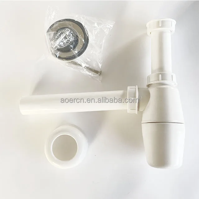 Basin Sink Waste Pipe Plastic Bottle Trap Basin Drainer Siphon Bottle Trap Plastic Laboratory Sink Basin Bottle Trap