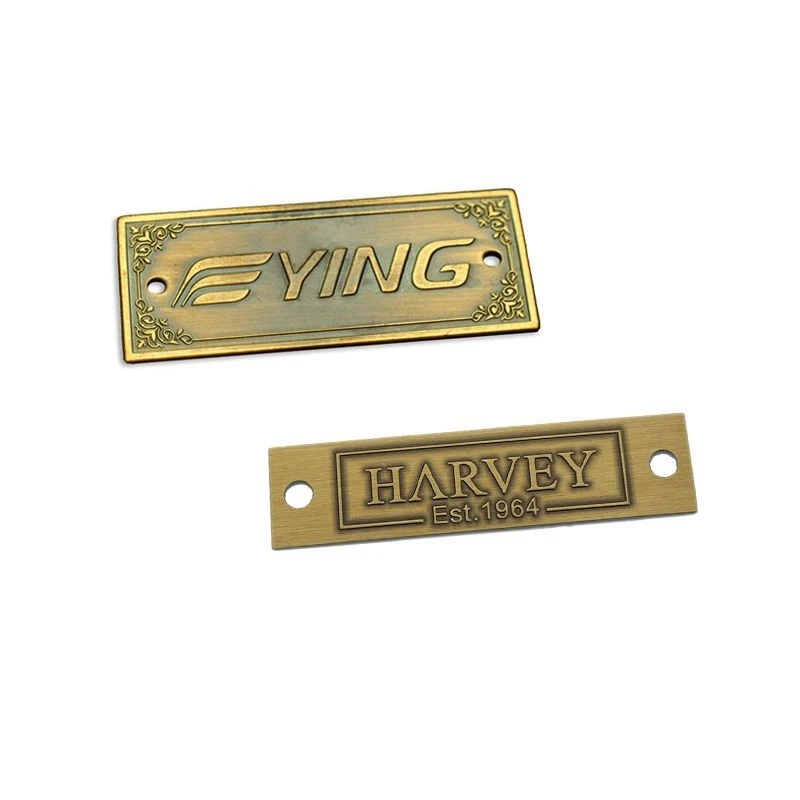 China Factory Customized Metal Clothing Trademarks Labels Clothing Logos Tags Zinc Alloy Trademarks Label for Garment