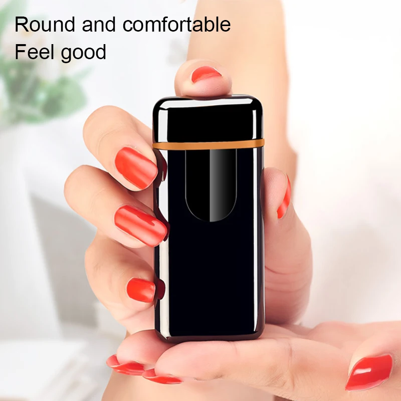 Creative Gift Double Arc Plasma Lighter Smart Fingerprint Sensor Cigarette Lighters