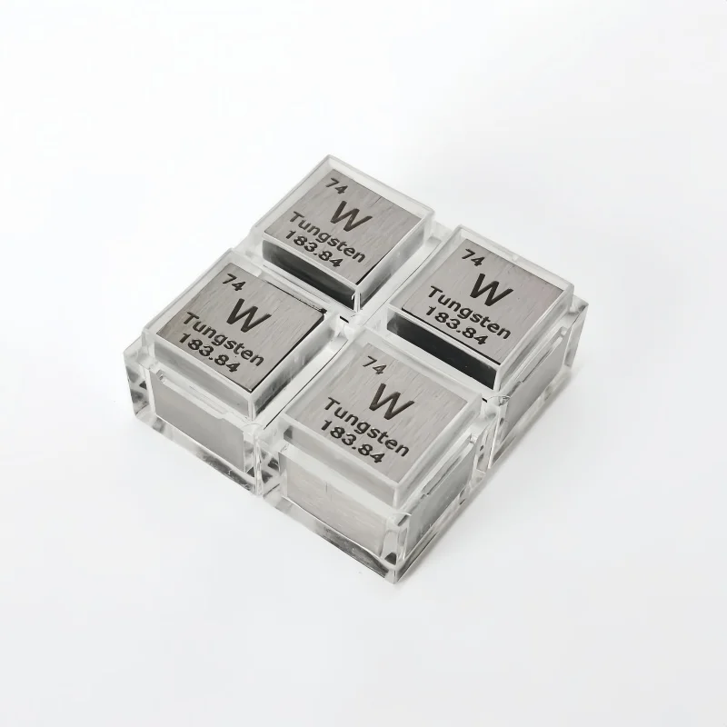 Polishing surface 25.4mm Tungsten cube 1inch for desktop decoration