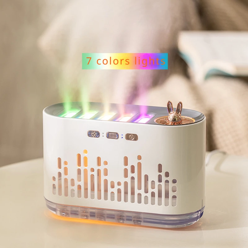USB Dynamic Music Pickup Aromatherapy Humidifier 700ML  Large Capacity 5 Spray Ports Desktop Air Humidifier