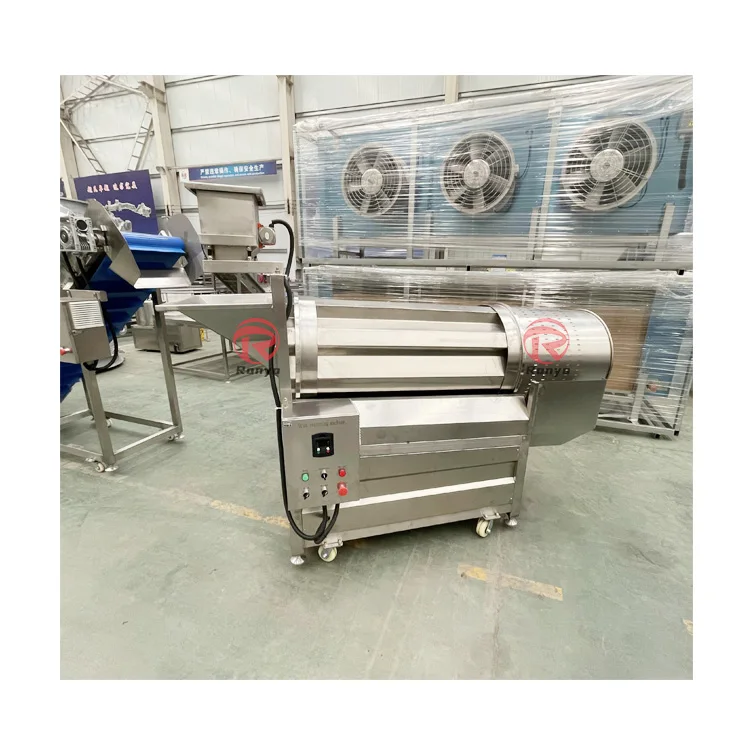 Fully Automatic Continuous Snack Food Mixer Flavored Nuts Drum Seasoning Machine