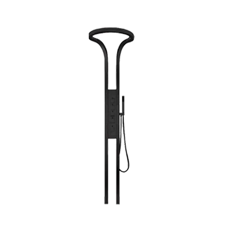 Factory Black Silver Multifunction Rainfalll Piano Key Hot And Cold Sprinkler Massage Shower Head Sets System Panel