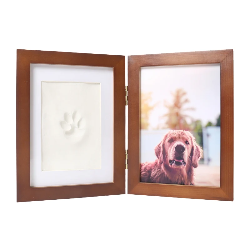 Pet paw print commemorative dog paw print cat paw print clay photo frame DIY clay commemorative display table