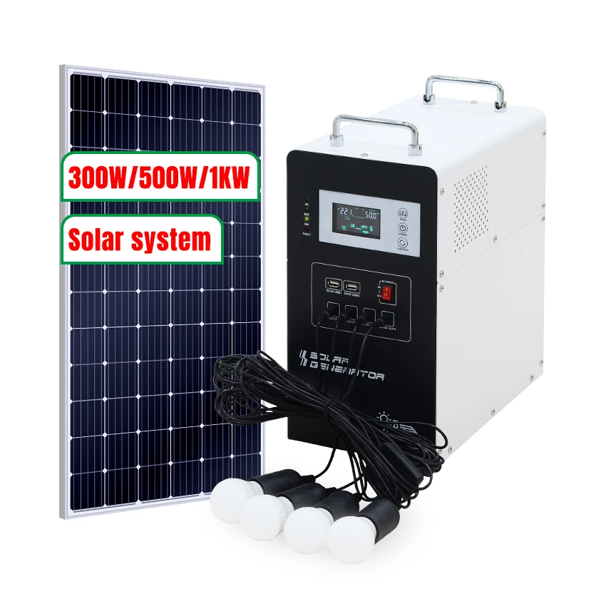 Wholesale Price Indoor 1500w Solar Led Home Light Lighting System Outdoor Price List for Tv Light and Plug House