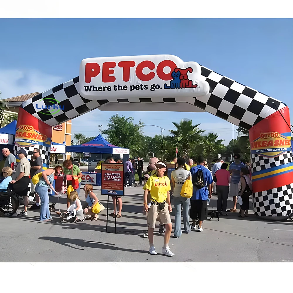 Custom Advertising Inflatable Arch Entrance Running Archway With Logo For Event