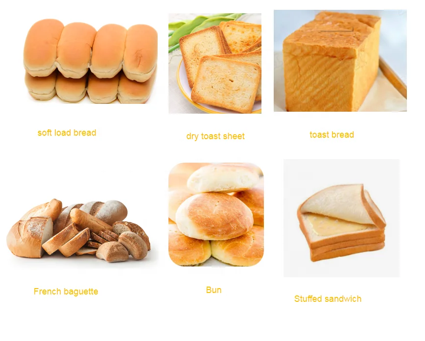Guangzhou Factory Loaf Toast French Bread Production Line Dough Roller Machine Electric Baking Bread Making Machine