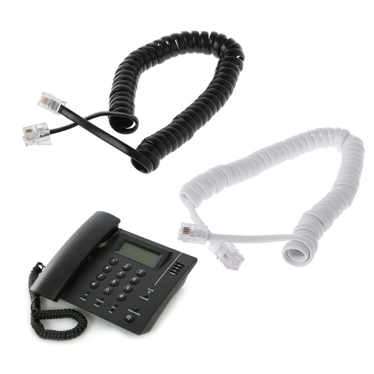 New Arrival Hot Sales Different Color 150v Voltage Spring Coiled Spiral Handset Wire Rj9