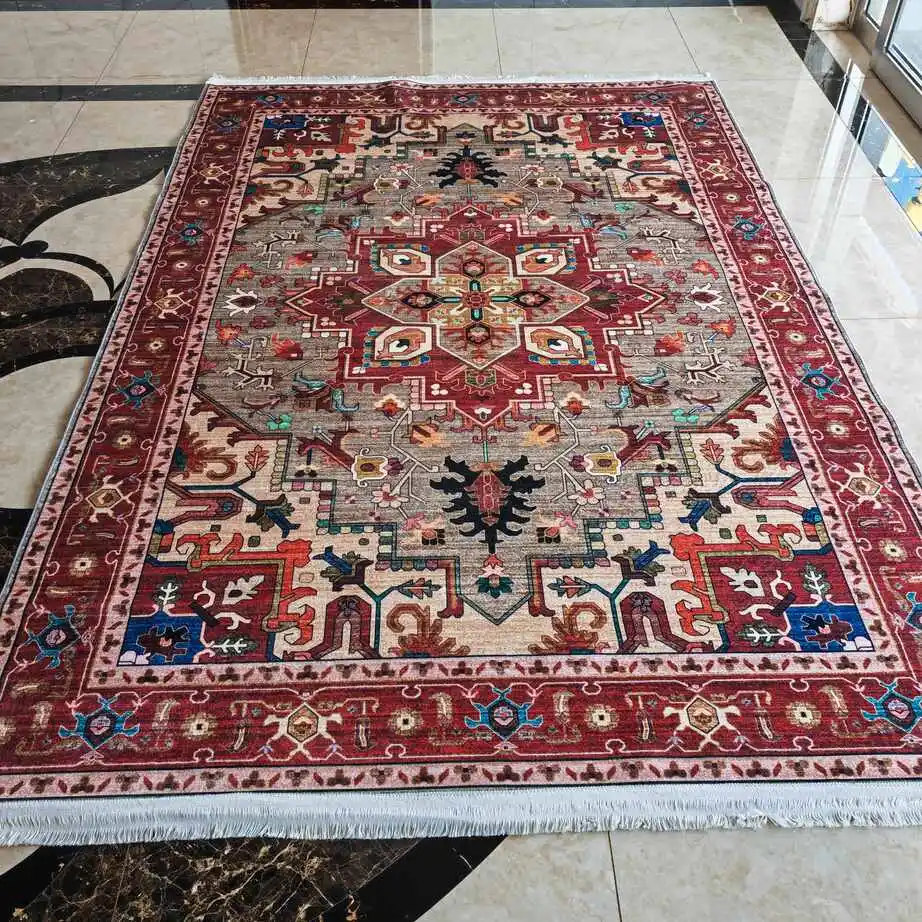 Wholesale 3D Printed Persian custom Living Room Bedroom Rugs Large Persion Turkish oriental carpets With fringe